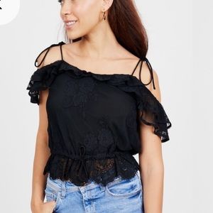 Cactus & Clover Lace Crop Top